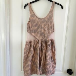 Free People Pink and Cream Dress